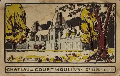 Künstler Ak Gaillon, Ihr Château de Courtmoulins