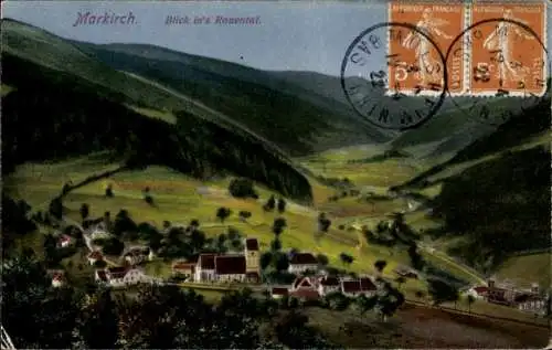 Ak Sainte Marie aux Mines Markirch Elsass Haut Rhin, Blick auf Rauental