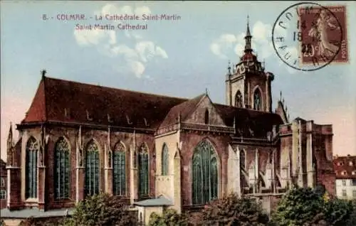 Ak Colmar Elsaß Haut Rhin, Kathedrale Saint-Martin