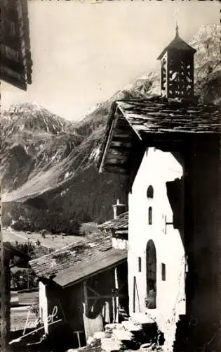 Ak Pralognan la Vanoise Savoie, Chapelle des Bieux, Petit Mont Blanc