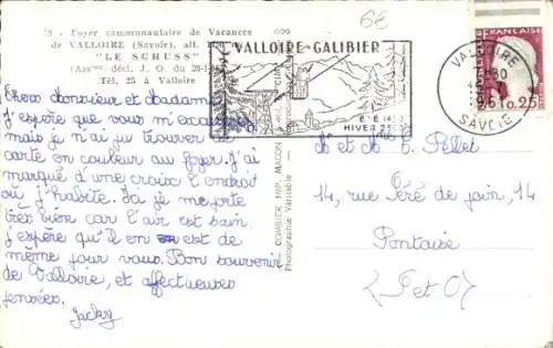 Ak Valloire Savoie, Panorama, Le Schuss