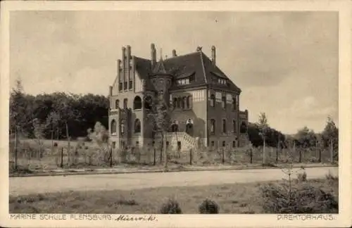 Ak Mürwik Flensburg in Schleswig Holstein, Marineschule, Direktorhaus