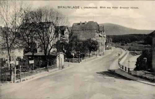 Ak Braunlage im Oberharz, Blick vom Hotel Brauner Hirsch