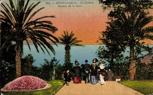 Ak Monte-Carlo Monaco, Montée de la Gare