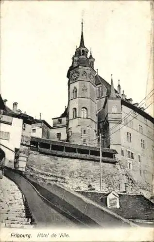 Ak Fribourg Freiburg Stadt Schweiz, Rathaus