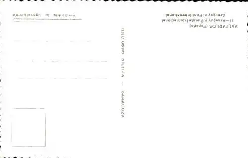 Ak Luisa Valcarlos Navarra, Arneguy und International Bridge