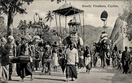 Ak Kandy Sri Lanka Ceylon, Die Kandy Perahera