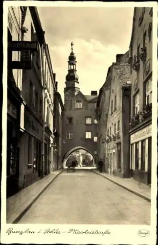 Ak Bolesławiec Bunzlau Schlesien, Nicoleistraße