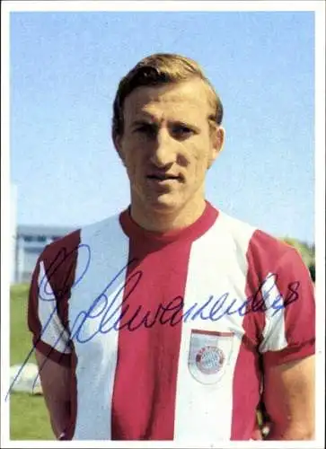 Sammelbild Fußball 1972, Bild Nr. 19, Fußballspieler Georg Schwarzenbeck, Bayern München