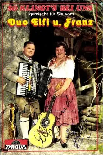 Ak Schauspieler und Sänger Elfi und Franz, Portrait, Autogramm