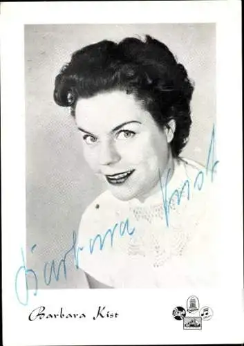 Ak Schauspielerin Barbara Kist, Portrait, Autogramm