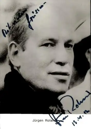 Ak Schauspieler Jürgen Roland, Portrait, Autogramm