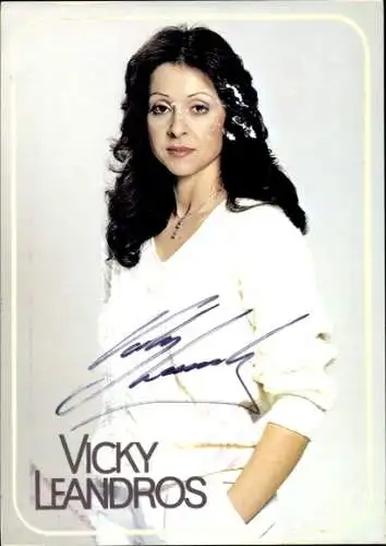 Ak Schauspielerin und Sängerin Vicky Leandros, Portrait, Autogramm