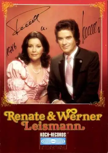 Ak Schauspieler und Sänger Renate und Werner Leismann, Portrait, Autogramm