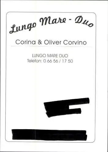 Ak Schauspieler und Sänger Corina & Oliver Corvino, Lungo Mare-Duo, Portrait, Autogramm