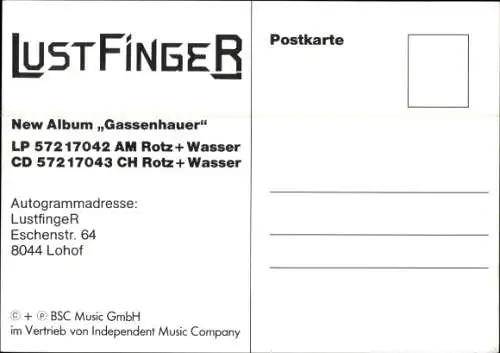 Ak Schauspieler und Sänger Lustfinger, Portrait, Autogramm