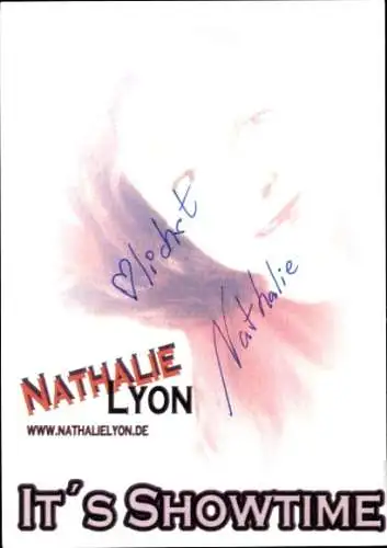 Ak Schauspielerin und Sängerin Nathalie Lyon, Portrait, Autogramm