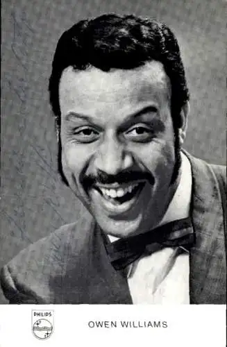 Ak Sänger Owen Williams, Portrait, Autogramm