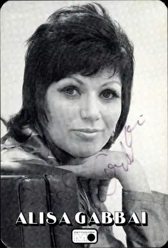Ak Sängerin Alisa Gabbai, Portrait, Autogramm
