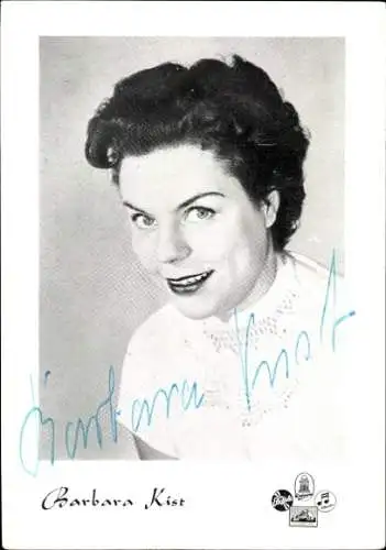 Ak Schauspielerin Barbara Kist, Portrait, Autogramm