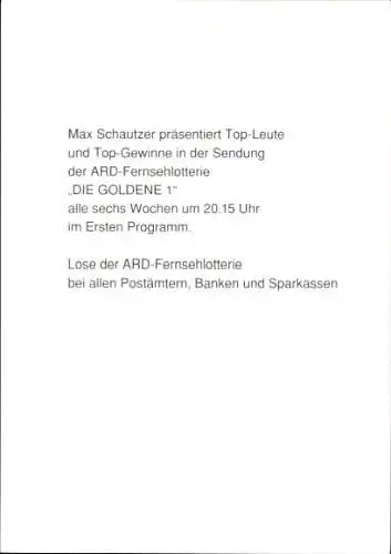 Ak Moderator Max Schautzer, Portrait, Autogramm