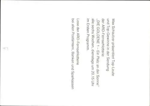 Ak Moderator Max Schautzer, Portrait, Autogramm