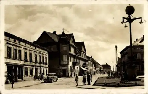 Ak Wolgast in Mecklenburg Vorpommern, Bahnhofstraße, Schuhwarengeschäft, Hotel