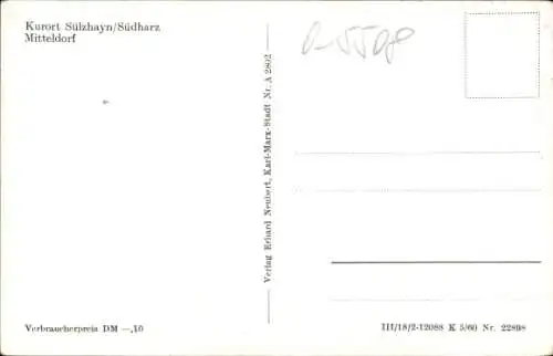 Ak Sülzhayn Ellrich Thüringen, Mitteldorf, Straßenpartie