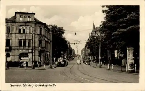 Ak Zwickau in Sachsen, Bahnhofstraße, HO Park Café