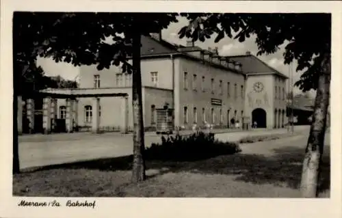 Ak Meerane in Sachsen, Bahnhof