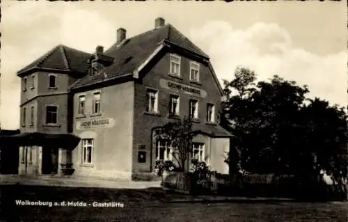 Ak Wolkenburg an der Mulde Limbach Oberfrohna Sachsen, Gaststätte