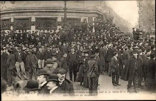 AK Paris, Historische Tage, 1. Mai 1906, Statue der Republik