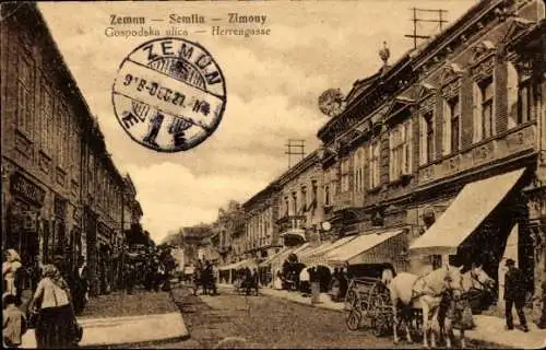 Ak Zemun Semlin Beograd Belgrad Serbien, Herrengasse