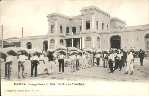 Ak Santos Brasilien, Carregadores de Cafe, Fundos de Alfandega