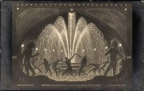 Jugendstil Künstler Ak Fidus, Der strahlende Quell, Kohledruck, Nr. 58