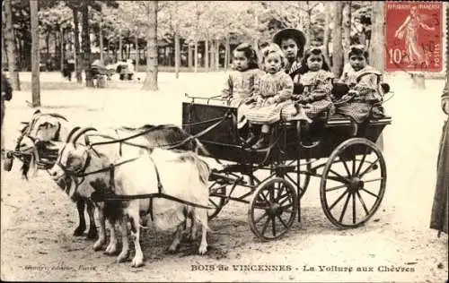 Ak Paris XII Bois de Vincennes, Das Chevres-Auto