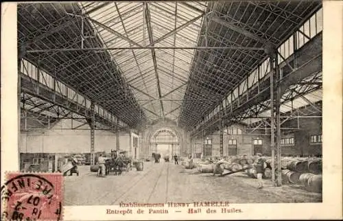 Ak Warehouse of Pantin, Hall of Oils, Henry Hamelle Establishment