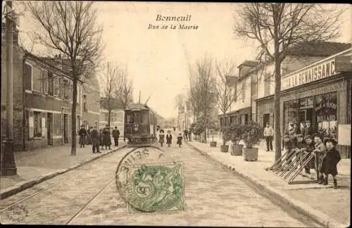 Ak Bonneuil-Oise, Rue de la Mairie