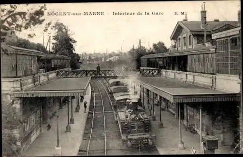 Ak Nogent-sur-Marne Val de Marne, Innenraum des Bahnhofs