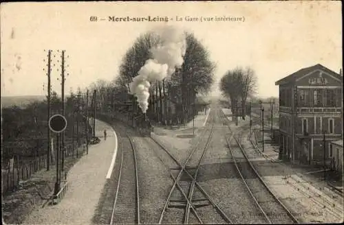 Ak Moret sur Loing Seine et Marne, La Gare, Innenansicht