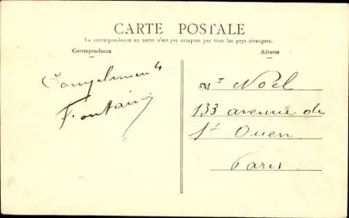 Ak Coutras-Gironde, Der Innenbahnhof und die Ankunft eines Expresszuges