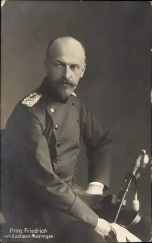 Ak Prinz Friedrich von Sachsen-Meiningen, Portrait