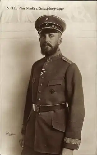 Ak Prinz Moritz zu Schaumburg Lippe, Portrait, Uniform