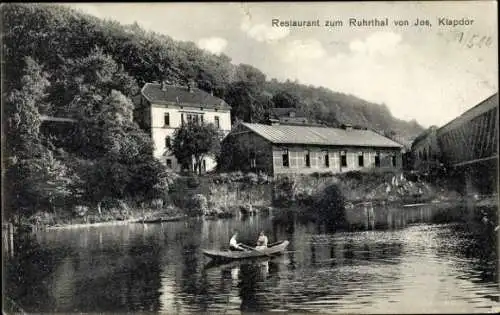 Ak Kettwig vor der Brücke Kettwig Essen im Ruhrgebiet, Restaurant zum Ruhrtal