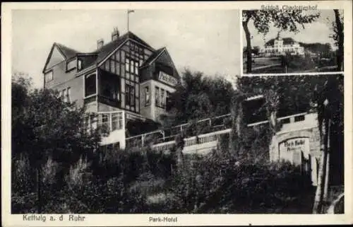 Ak Kettwig Essen im Ruhrgebiet, Park-Hotel, Schloss Charlottenhof, Hotel Hoch