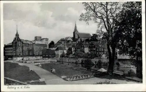 Ak Kettwig Essen im Ruhrgebiet, Altstadt, Parkanlagen