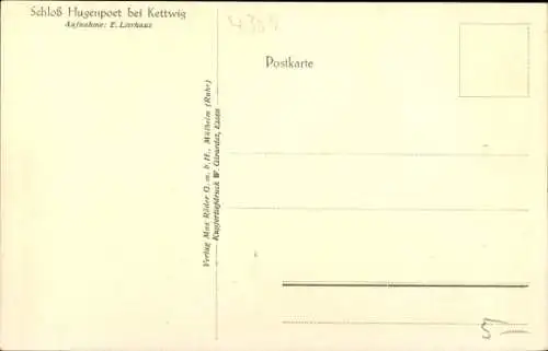 Ak Kettwig Essen im Ruhrgebiet, Schloss Hugenpoet