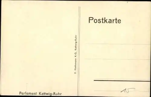 Ak Kettwig Essen im Ruhrgebiet, Haus Parlament