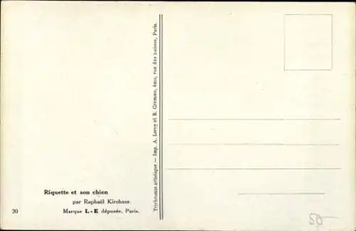 Jugendstil Künstler Ak Kirchner, Raphael, Dame in Unterwäsche, Strümpfe, Hund