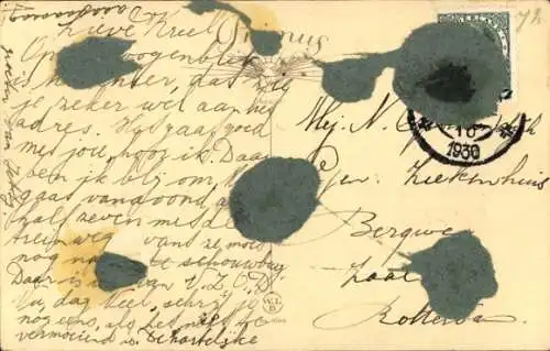 Scherenschnitt Ak Liebespaar im Ruderboot, Kinder, Baum